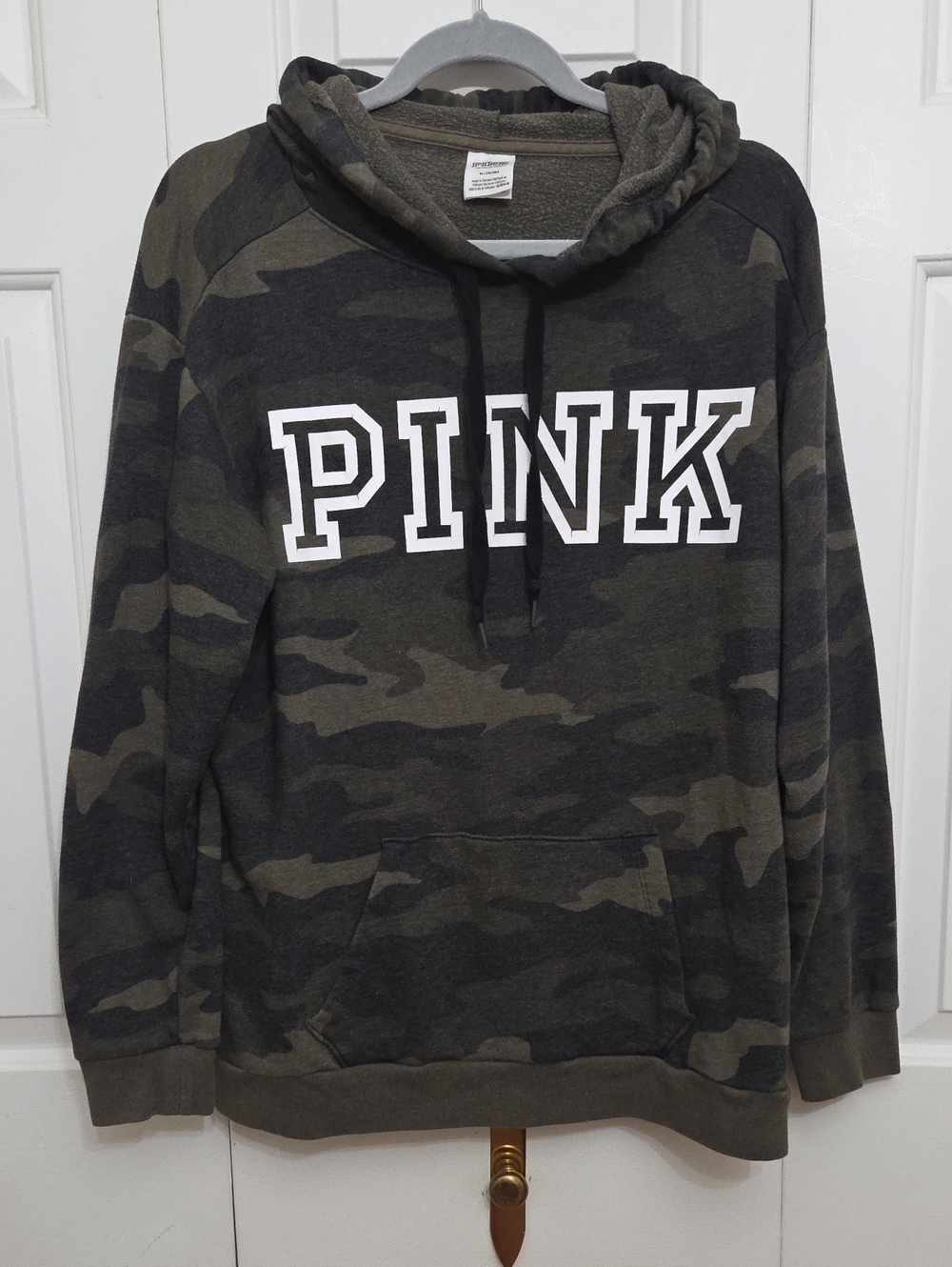 Victoria's Secret PINK Everyday Lounge Campus Pullover Carbide Camo Hoodie/ M